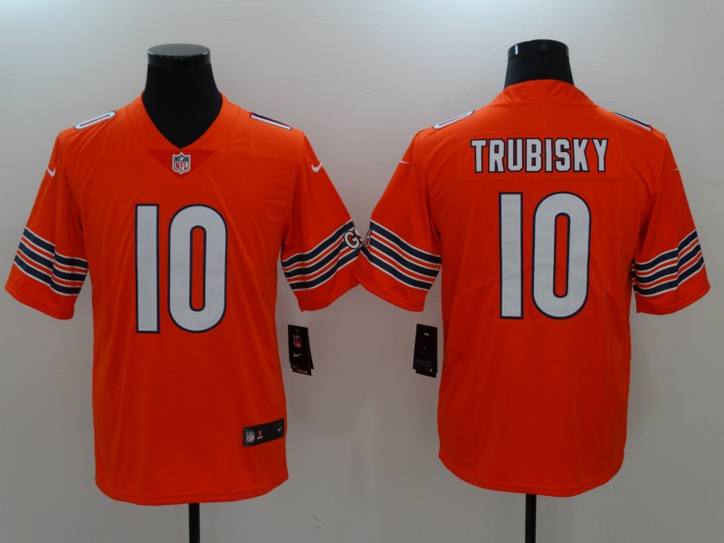 Men's Mitch Trubisky #10 Chicago Bears Season Jersey Orange